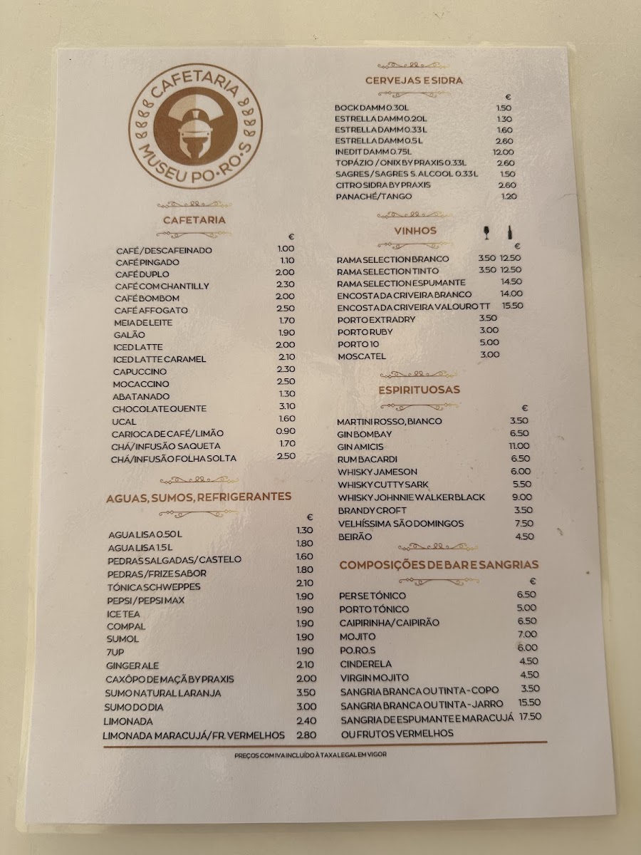 The Museum cafeteria PO.RO.S- Menu - 1