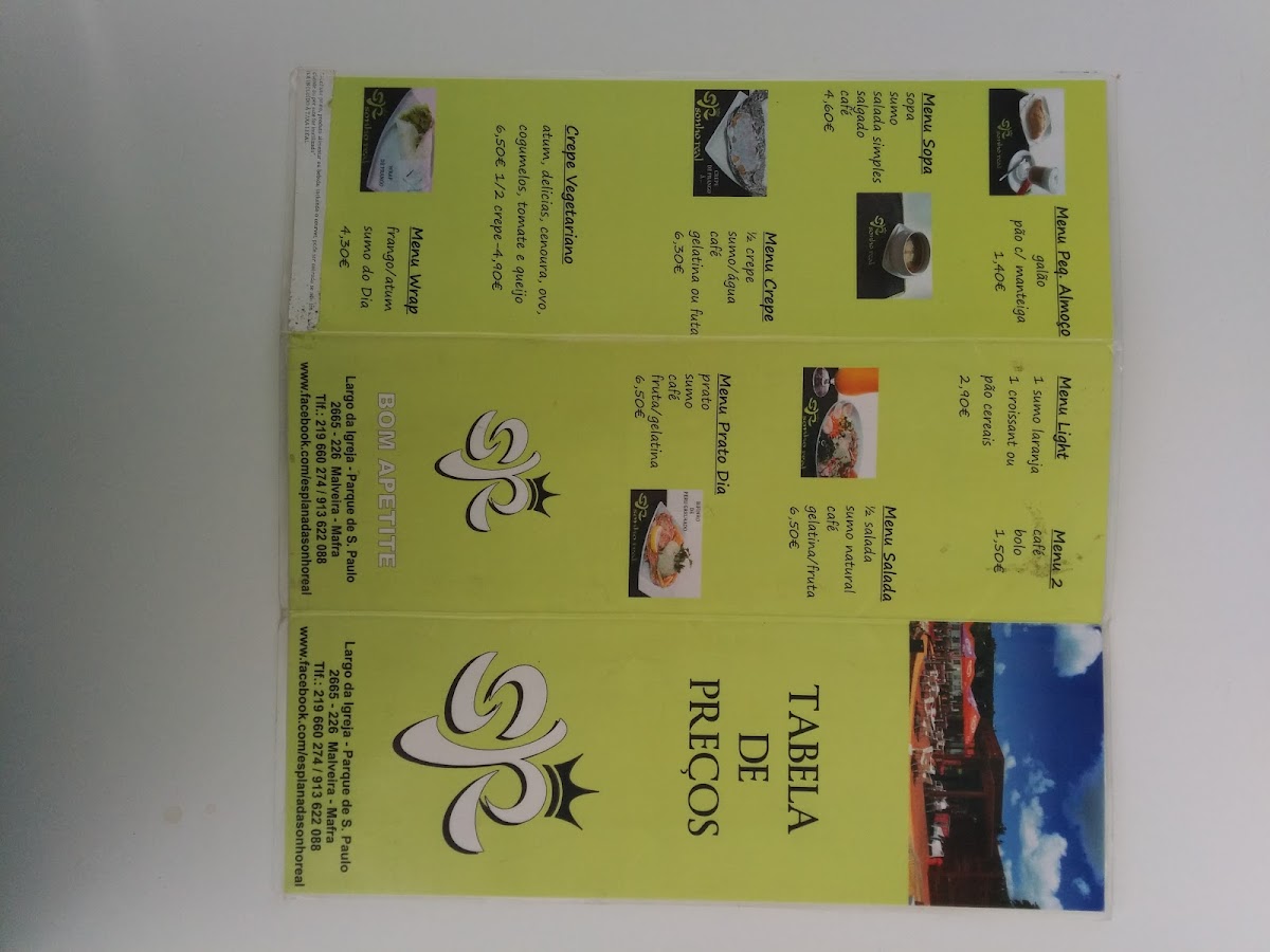 Esplanada Sonho Real- Menu - 1
